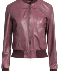 womens-bomber-magenta-faux-leather-jacket