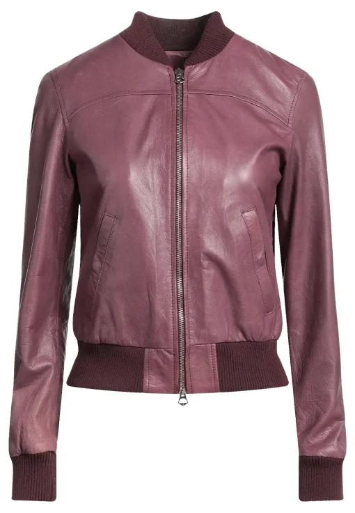 womens-bomber-magenta-faux-leather-jacket