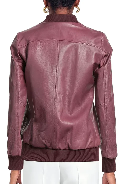 womens-bomber-magenta-faux-leather-jacket