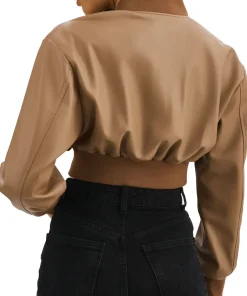 womens-brown-faux-leather-crop-bomber-jacket