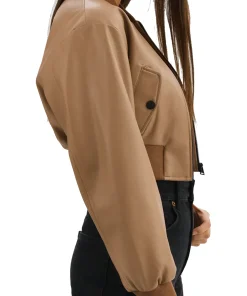 womens-brown-faux-leather-crop-bomber-jacket