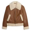 womens-brown-faux-leather-sherpa-bomber-jacket