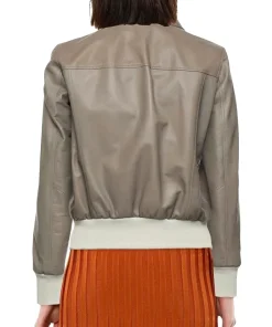 womens-classic-grey-faux-leather-bomber-jacket