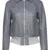 womens-classic-light-grey-faux-leather-bomber-jacket
