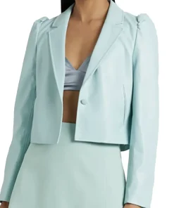 womens-cropped-sky-blue-faux-leather-blazer