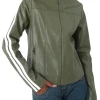 womens-green-faux-leather-biker-jacket-with-ivory-stripe
