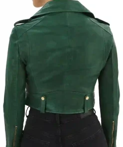 womens-green-faux-leather-crop-biker-jacket