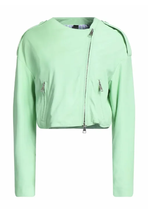 womens-light-green-faux-leather-biker-jacket