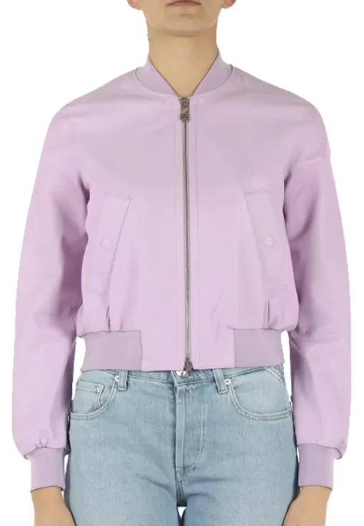 womens-light-purple-faux-leather-bomber-jacket