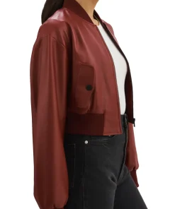 womens-maroon-faux-leather-crop-bomber-jacket