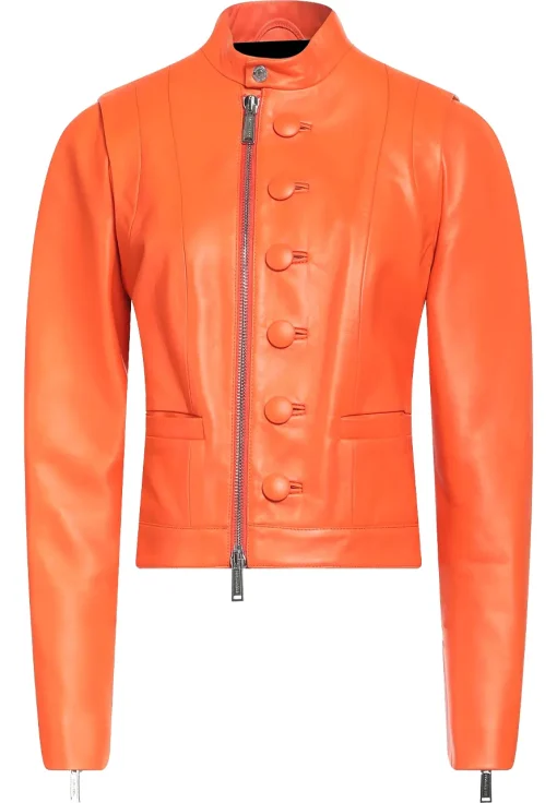 womens-moto-orange-faux-leather-jacket