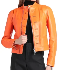 womens-moto-orange-faux-leather-jacket