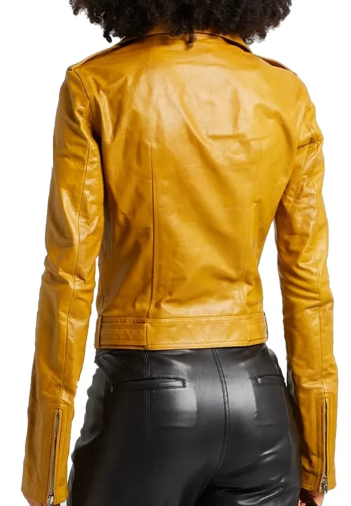 womens-mustard-faux-leather-biker-jacket