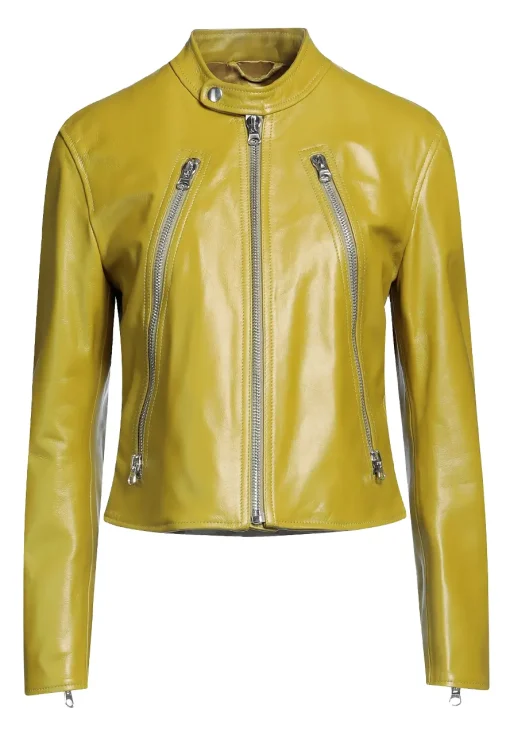 womens-olive-green-faux-leather-biker-jacket