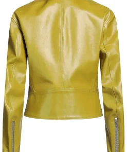 womens-olive-green-faux-leather-biker-jacket