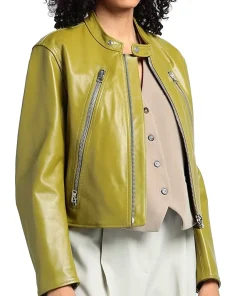 womens-olive-green-faux-leather-biker-jacket