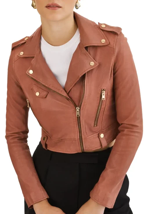 womens-peach-faux-leather-crop-biker-jacket