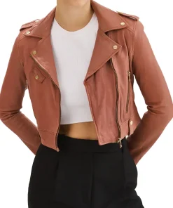 womens-peach-faux-leather-crop-biker-jacket