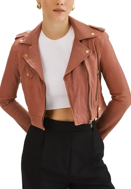 womens-peach-faux-leather-crop-biker-jacket