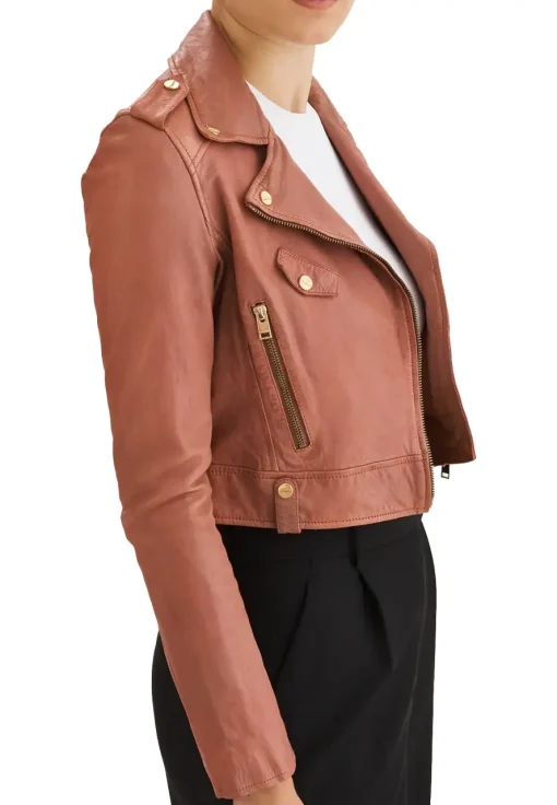 womens-peach-faux-leather-crop-biker-jacket