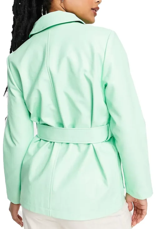 womens-petite-tie-waist-mint-green-faux-leather-jacket