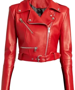 womens-red-faux-leather-crop-biker-jacket