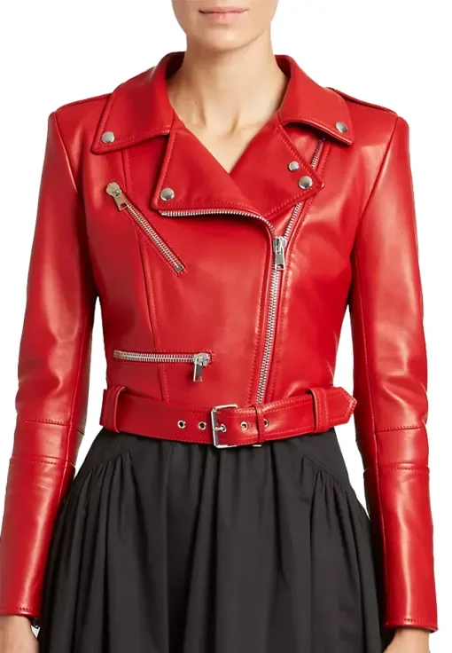 womens-red-faux-leather-crop-biker-jacket