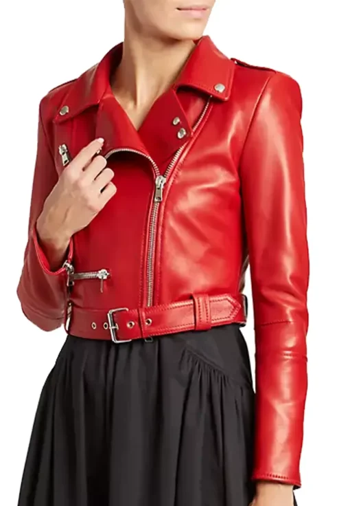 womens-red-faux-leather-crop-biker-jacket