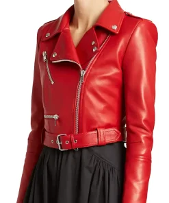 womens-red-faux-leather-crop-biker-jacket