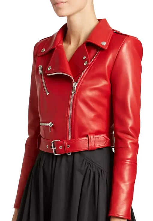 womens-red-faux-leather-crop-biker-jacket