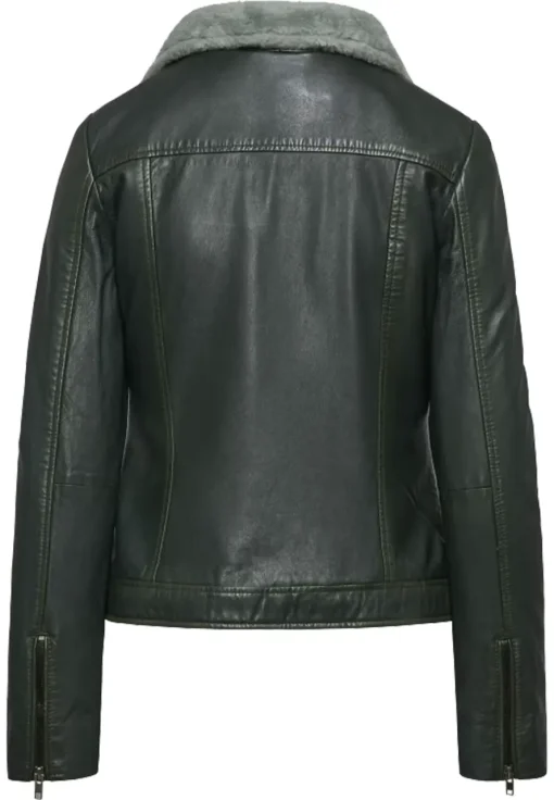womens-shearling-green-faux-leather-jacket