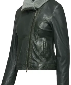womens-shearling-green-faux-leather-jacket
