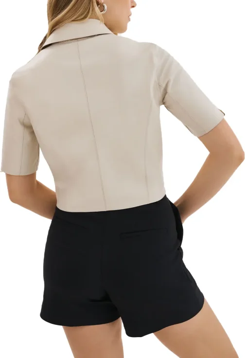womens-short-sleeve-bone-faux-leather-jacket