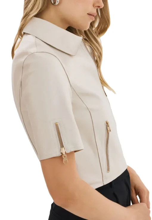 womens-short-sleeve-bone-faux-leather-jacket