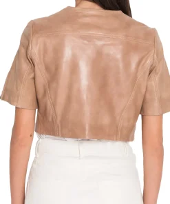 womens-short-sleeve-camel-faux-leather-biker-jacket