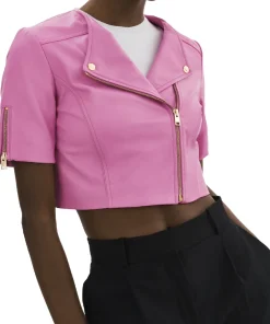 womens-short-sleeve-pink-faux-leather-biker-jacket
