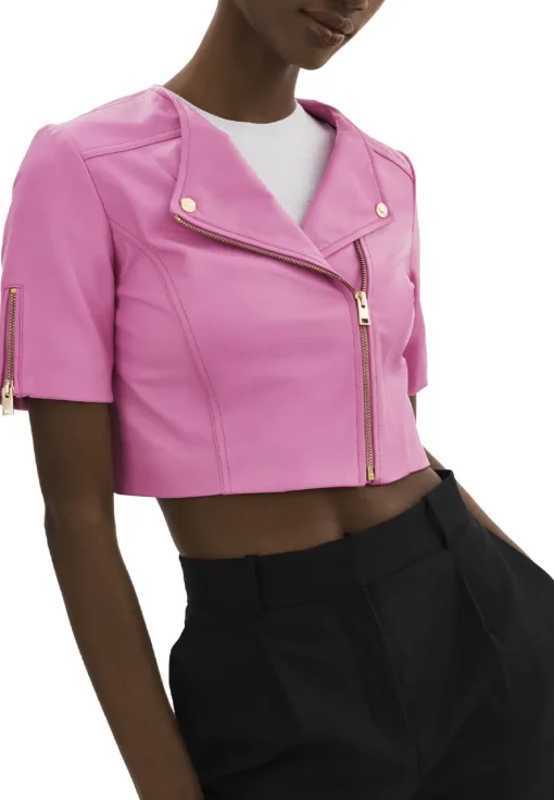 womens-short-sleeve-pink-faux-leather-biker-jacket