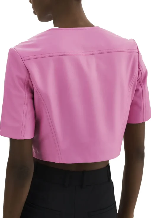 womens-short-sleeve-pink-faux-leather-biker-jacket