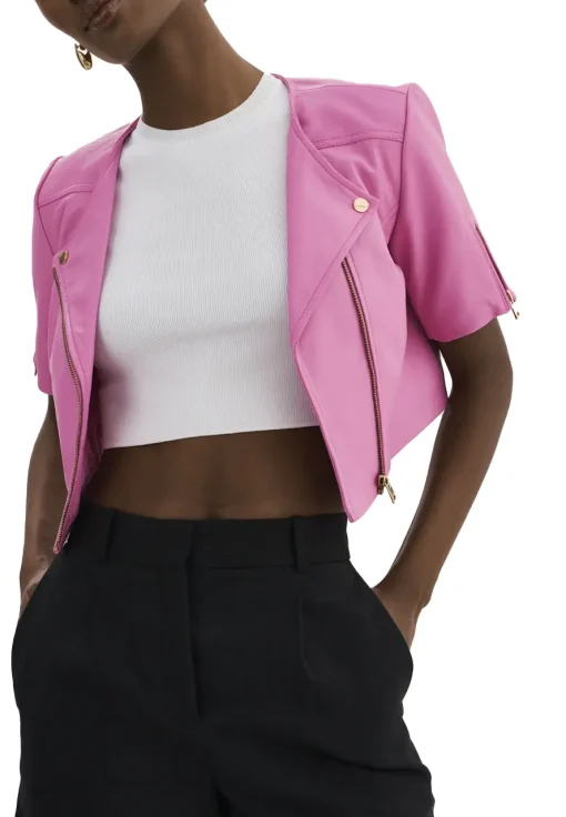 womens-short-sleeve-pink-faux-leather-biker-jacket