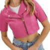womens-short-sleeve-super-pink-faux-leather-biker-jacket