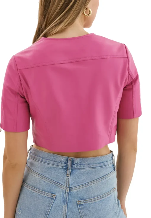 womens-short-sleeve-super-pink-faux-leather-biker-jacket