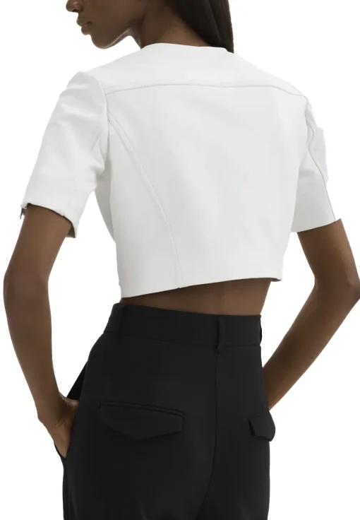 womens-short-sleeve-white-faux-leather-biker-jacket