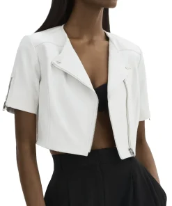 womens-short-sleeve-white-faux-leather-biker-jacket