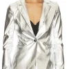 womens-silver-faux-leather-blazer