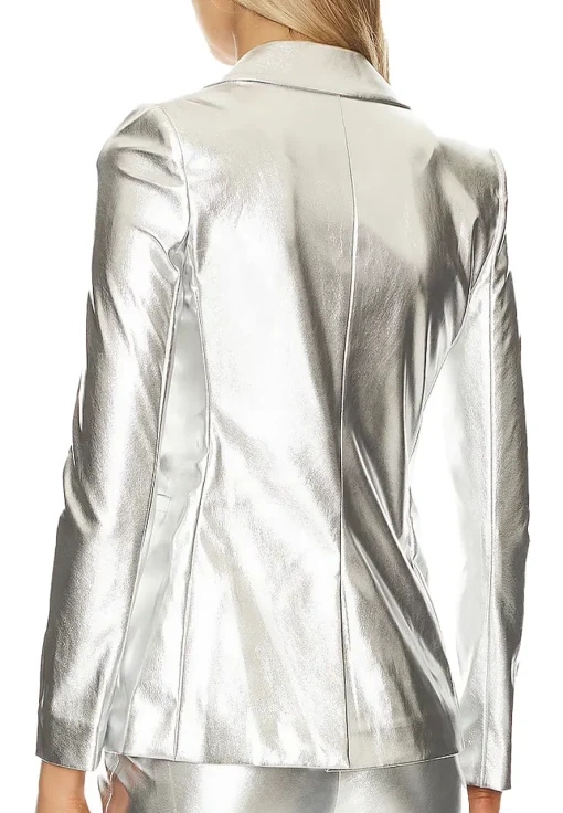 womens-silver-faux-leather-blazer