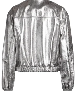 womens-silver-faux-leather-bomber-jacket