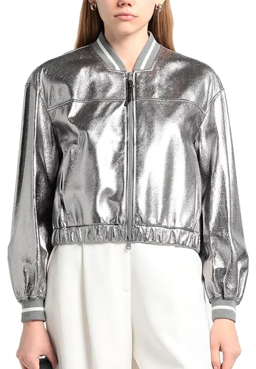 womens-silver-faux-leather-bomber-jacket