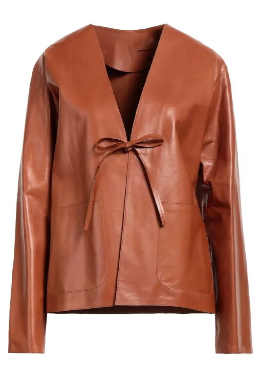 womens-tan-faux-leather-blazer