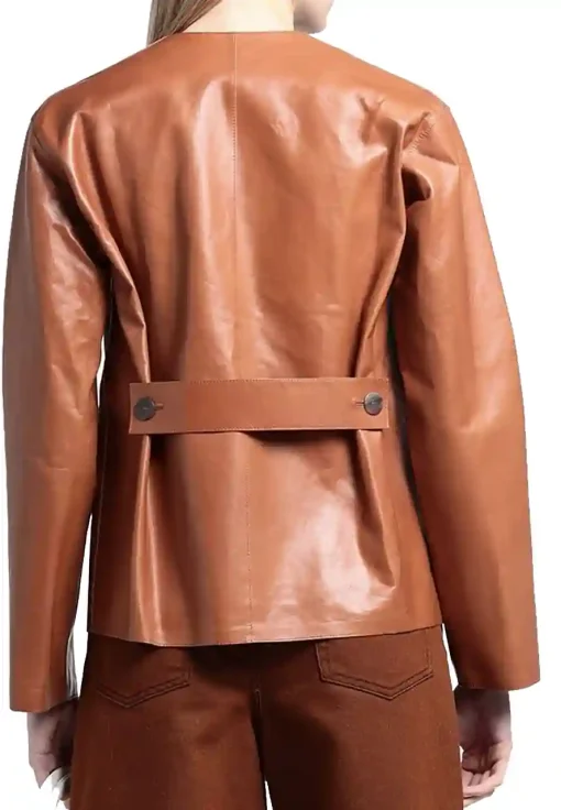 womens-tan-faux-leather-blazer