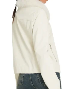 womens-white-faux-leather-fur-collar-jacket